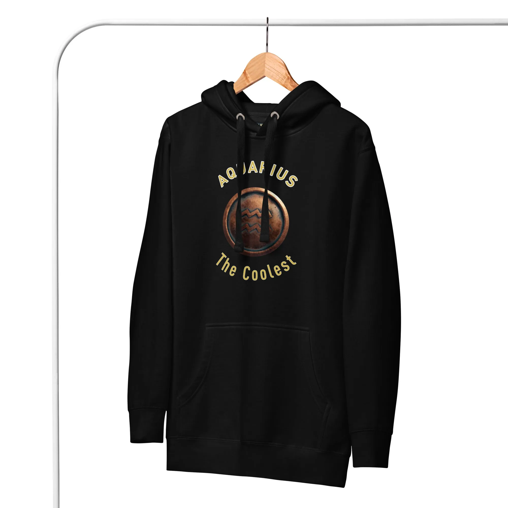 Hoodie Womens Designer (Hoodies Womens - Aquarius Zodiac Sign 0051)