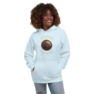 Hoodie Womens Designer (Hoodies Womens - Aquarius Zodiac Sign 0051)