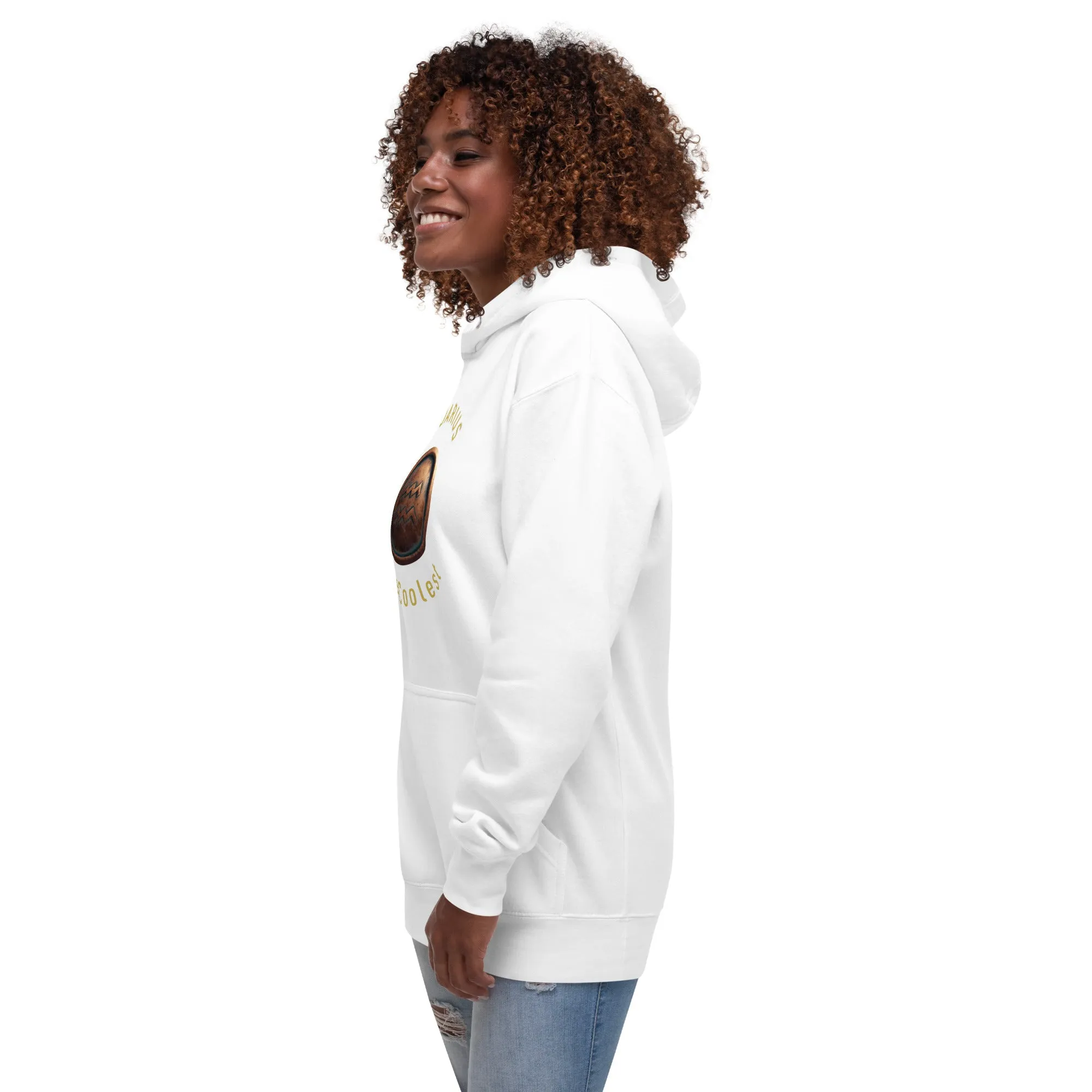 Hoodie Womens Designer (Hoodies Womens - Aquarius Zodiac Sign 0051)