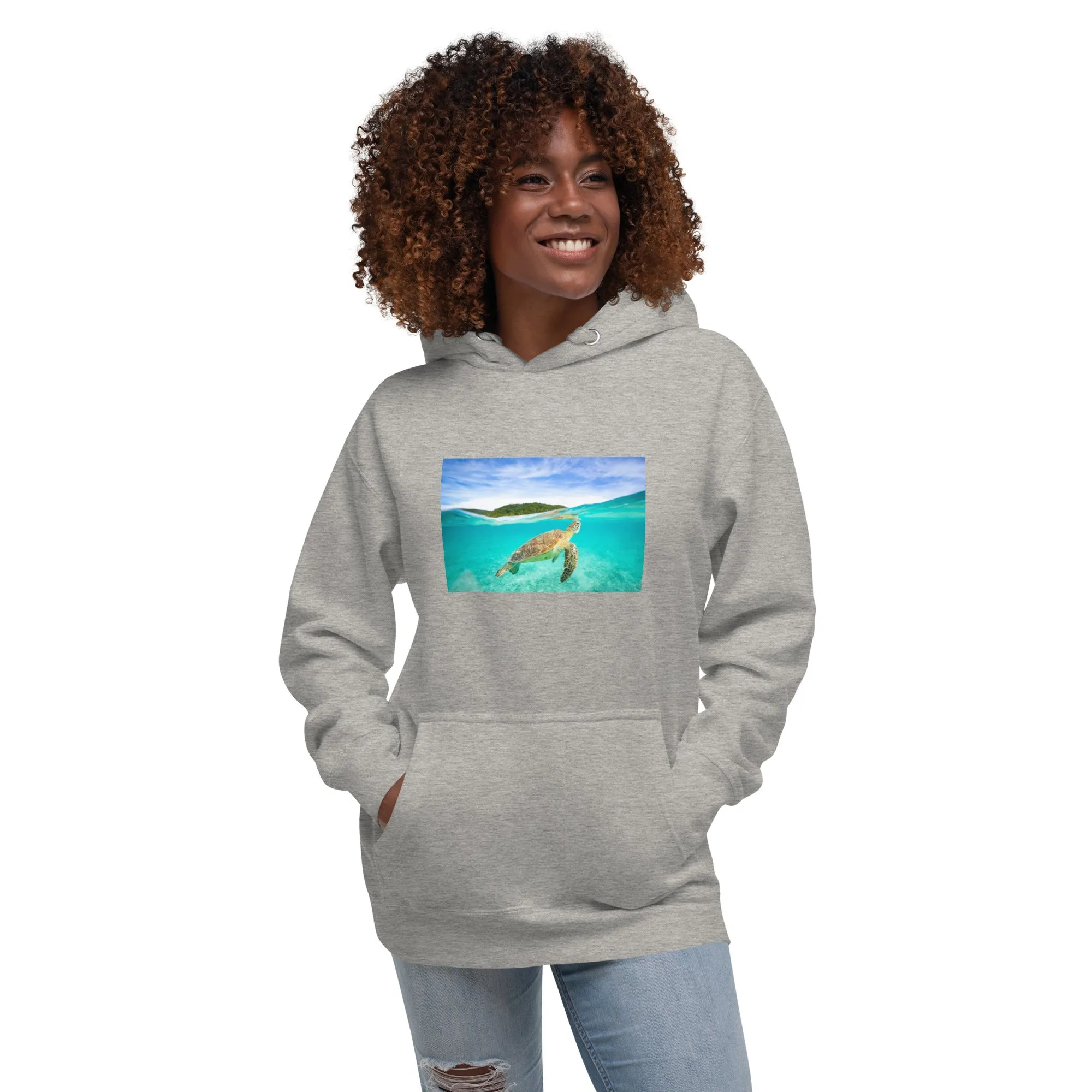 Hoodie Womens Designer (Hoodies Womens - Nature Seashore 006)