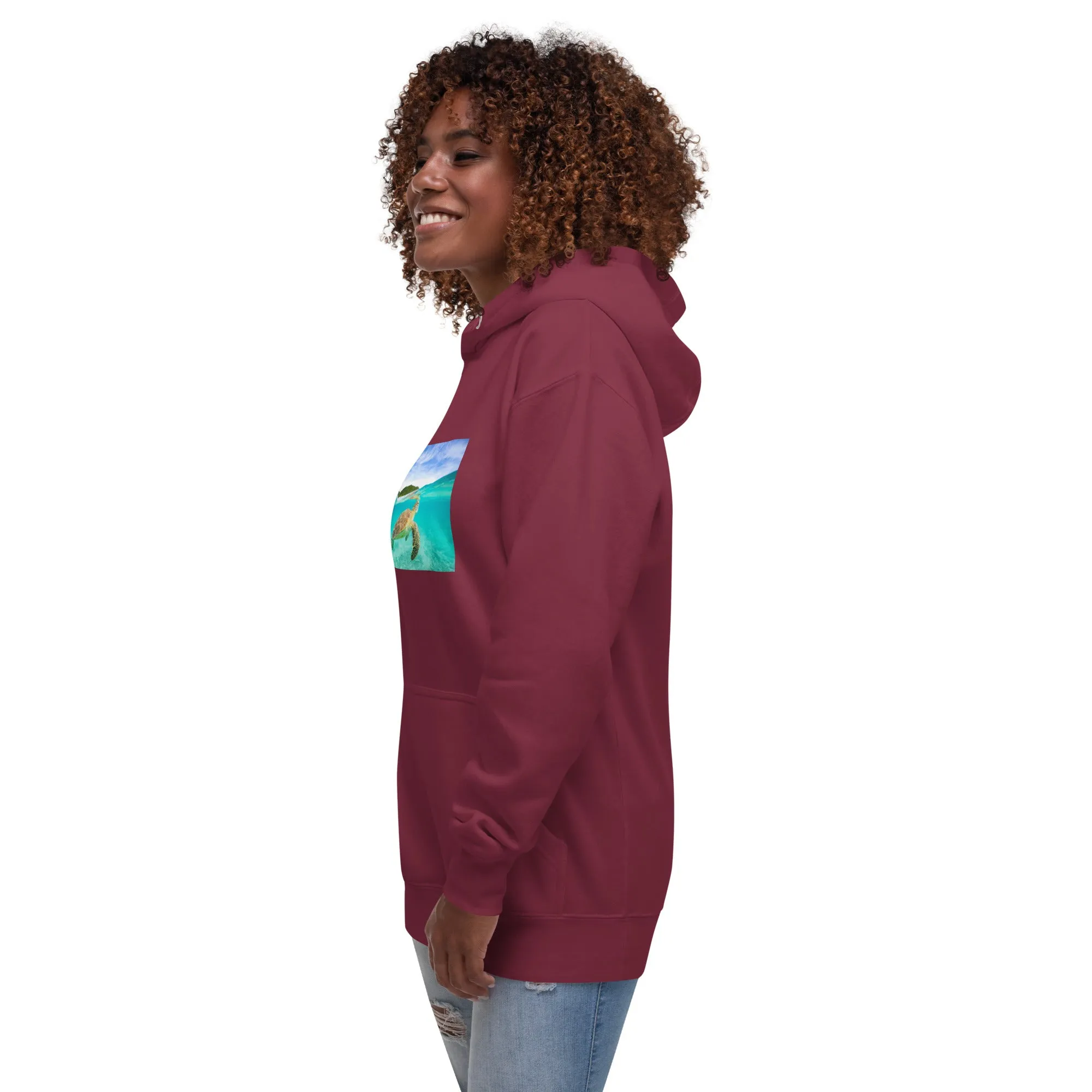 Hoodie Womens Designer (Hoodies Womens - Nature Seashore 006)