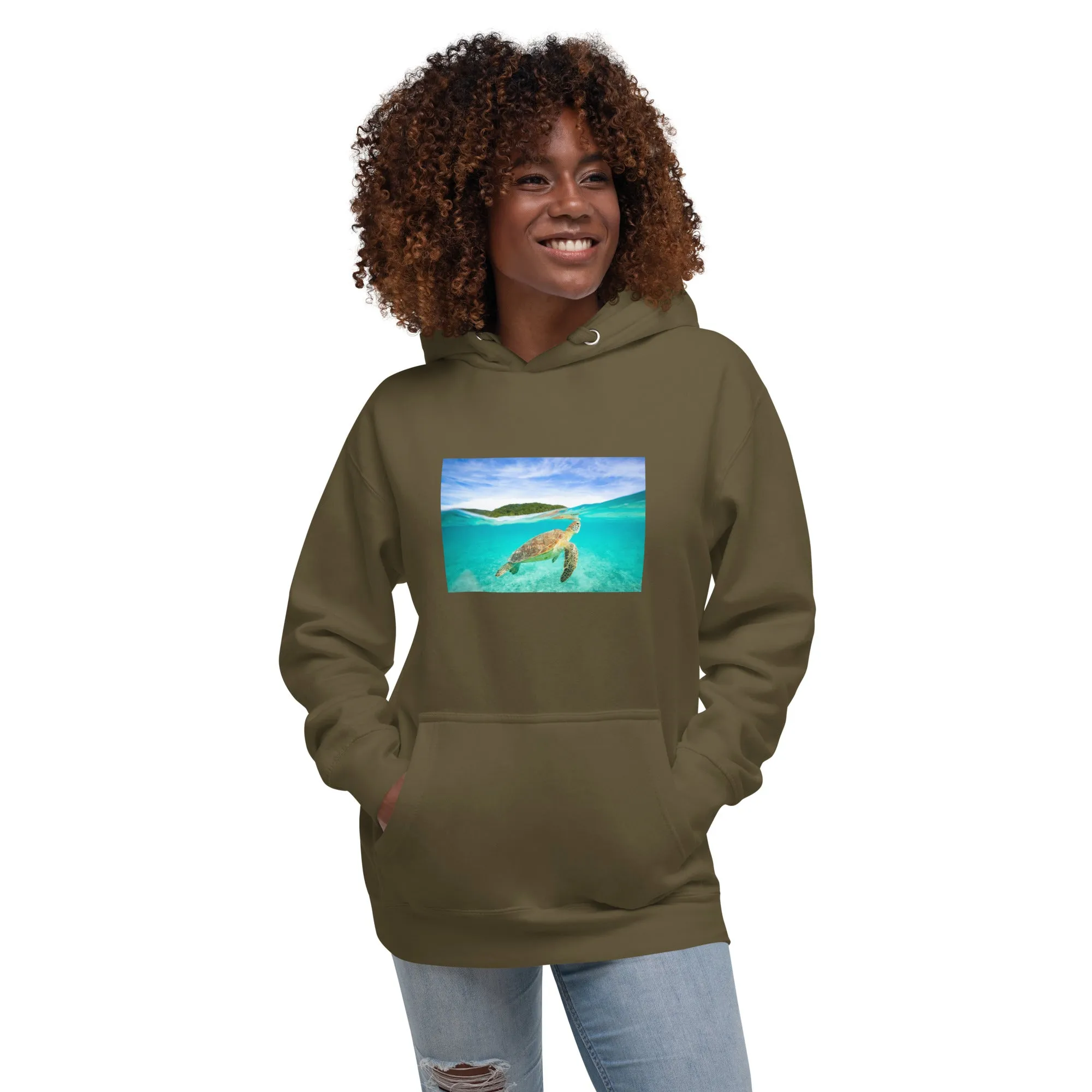 Hoodie Womens Designer (Hoodies Womens - Nature Seashore 006)
