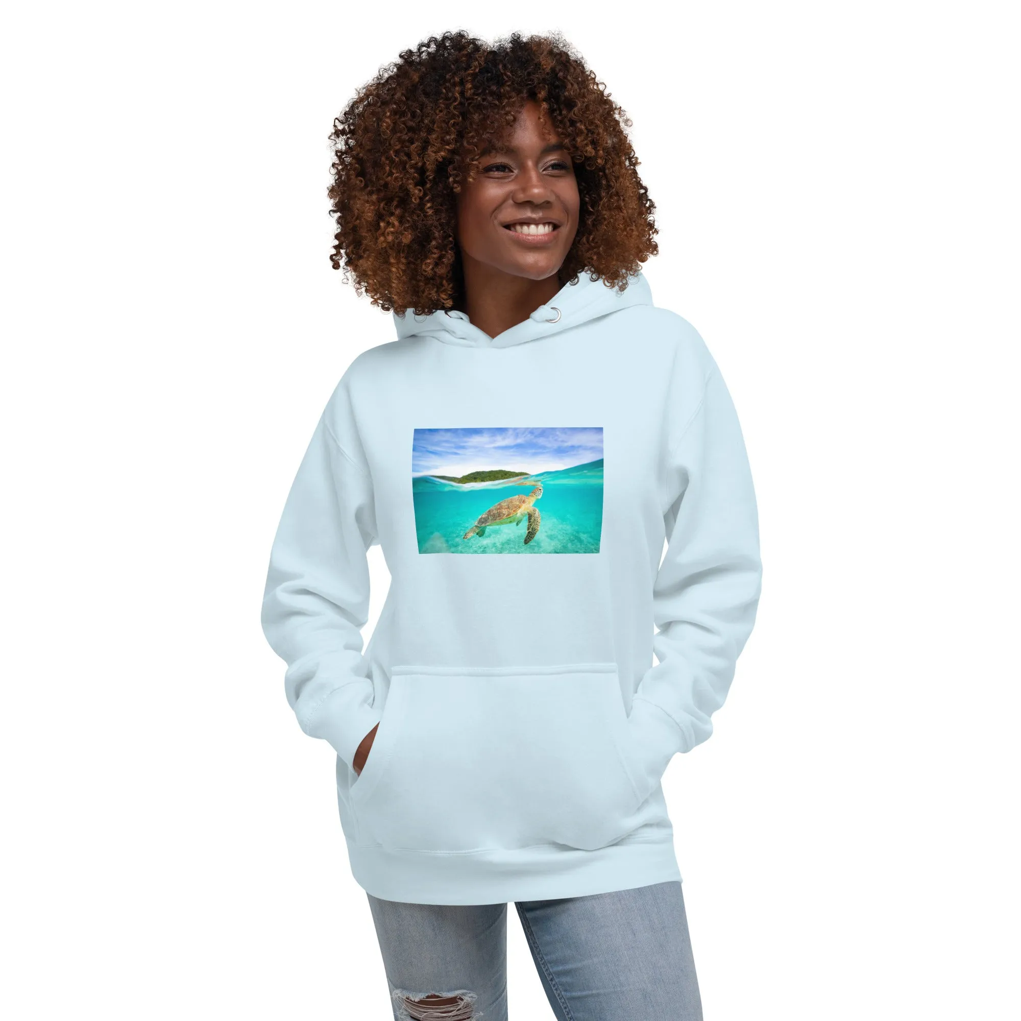Hoodie Womens Designer (Hoodies Womens - Nature Seashore 006)