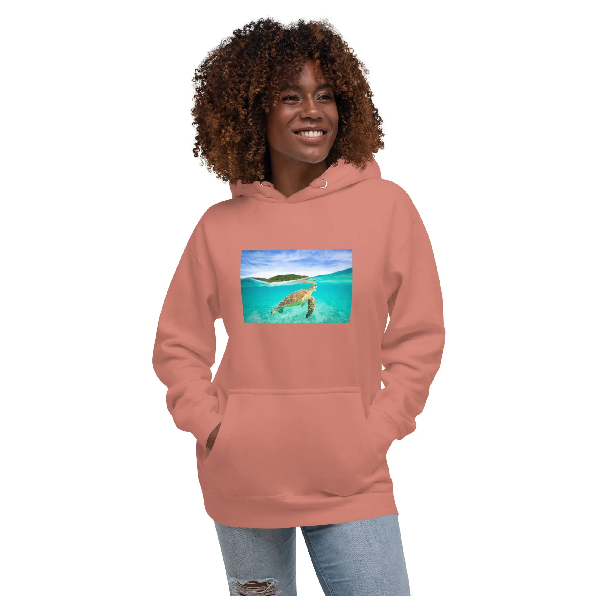 Hoodie Womens Designer (Hoodies Womens - Nature Seashore 006)