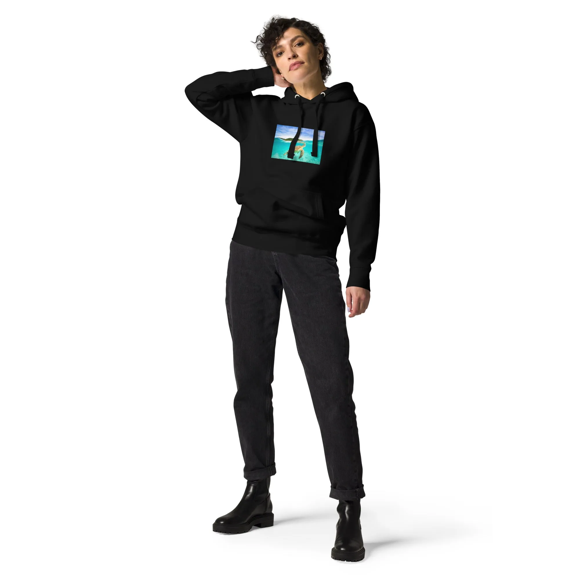 Hoodie Womens Designer (Hoodies Womens - Nature Seashore 006)
