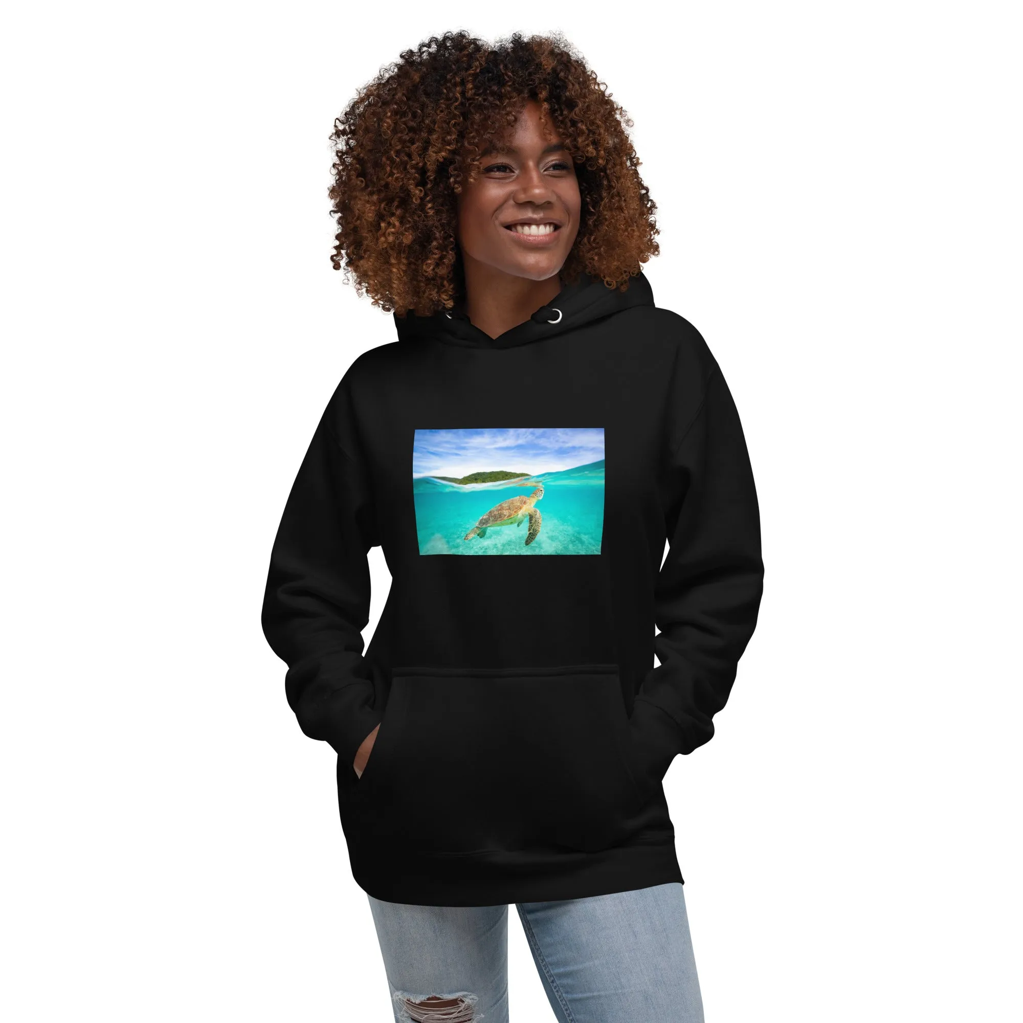 Hoodie Womens Designer (Hoodies Womens - Nature Seashore 006)
