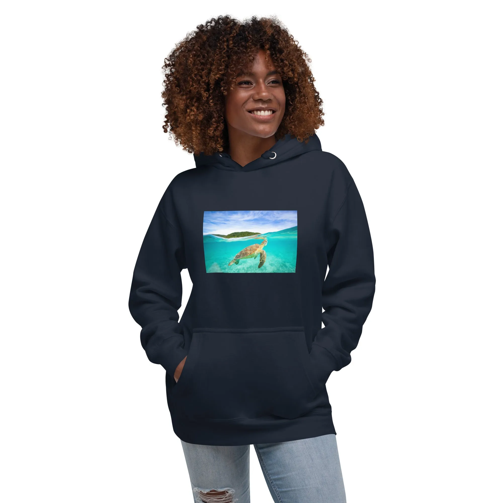 Hoodie Womens Designer (Hoodies Womens - Nature Seashore 006)