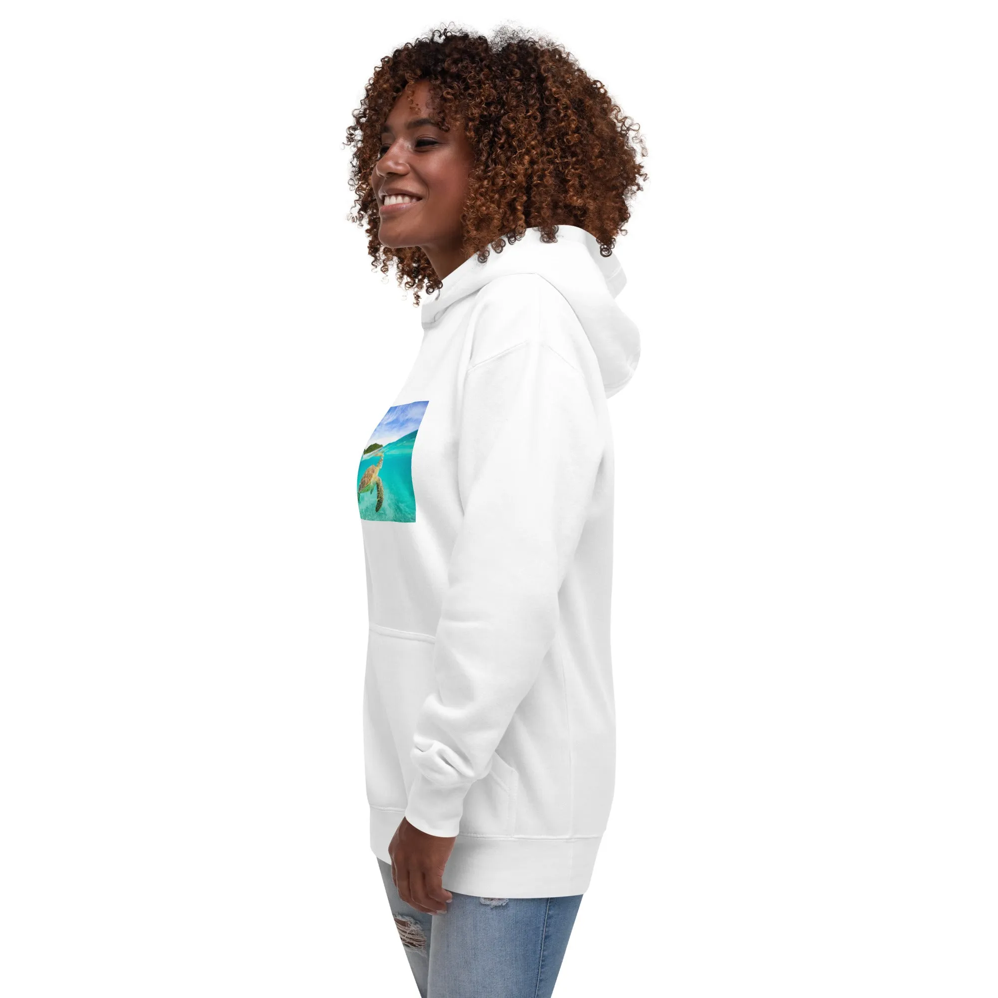Hoodie Womens Designer (Hoodies Womens - Nature Seashore 006)