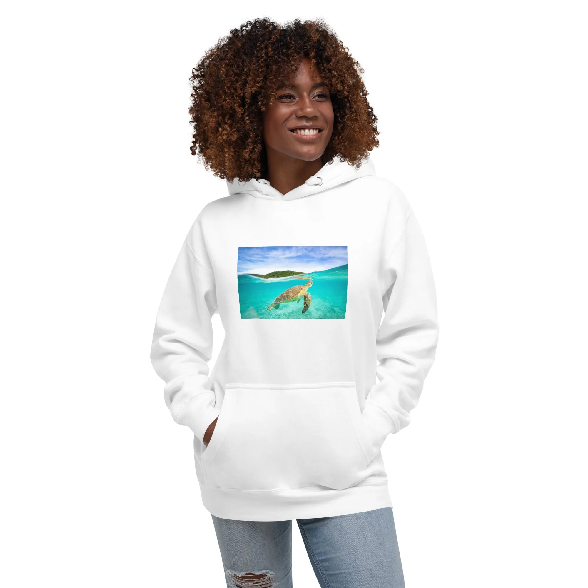 Hoodie Womens Designer (Hoodies Womens - Nature Seashore 006)
