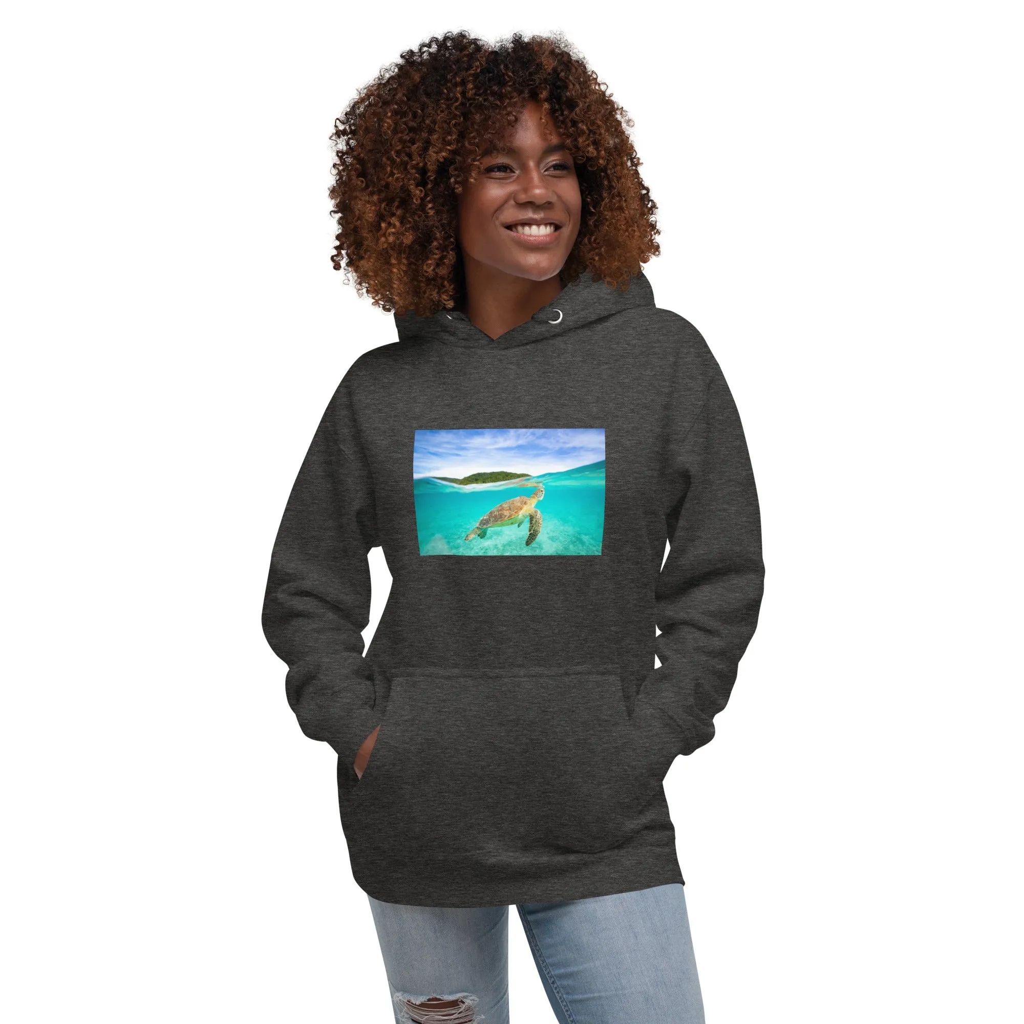 Hoodie Womens Designer (Hoodies Womens - Nature Seashore 006)