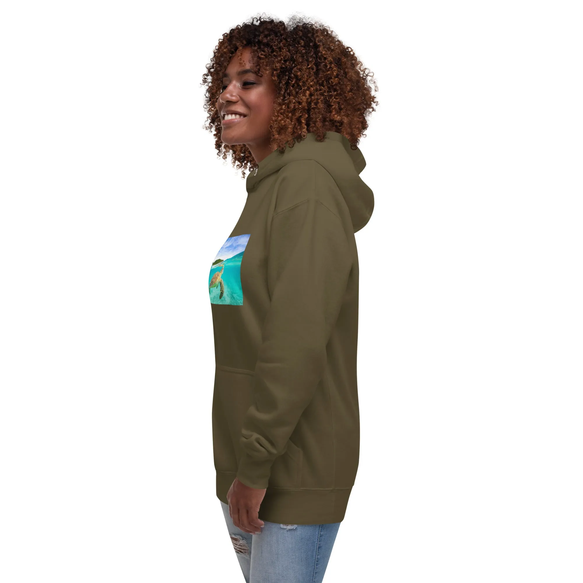 Hoodie Womens Designer (Hoodies Womens - Nature Seashore 006)