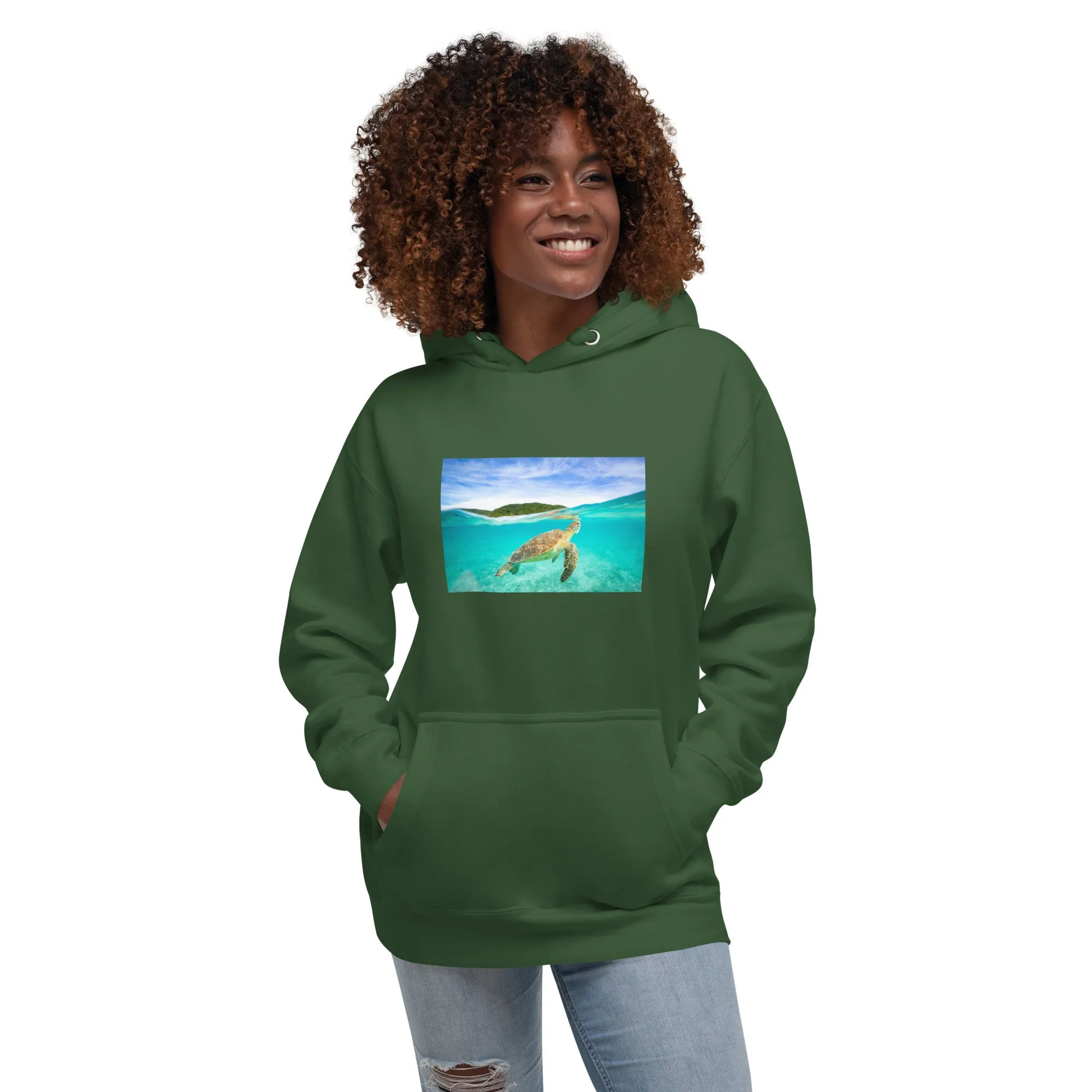 Hoodie Womens Designer (Hoodies Womens - Nature Seashore 006)