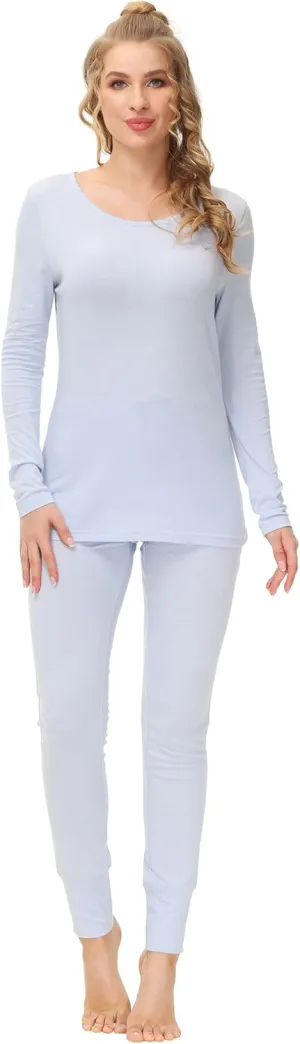 INK IVY Women Pajama Set, Long Sleeve T-Shirt, Scoop Neck, Casual Loungewear with Matching Legging
