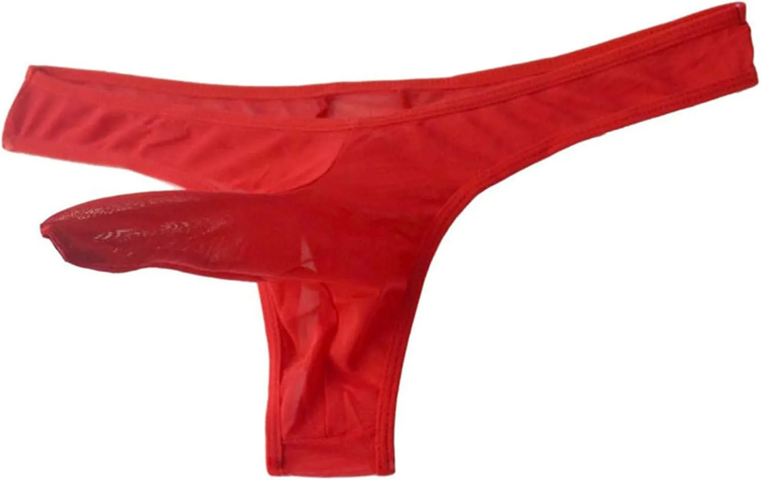 JEsilunmaMY Sexy Mesh Briefs for Men Low Rise G String Elephant Nose Underwear See Through T Back Bulge Pouch Bikini Thongs