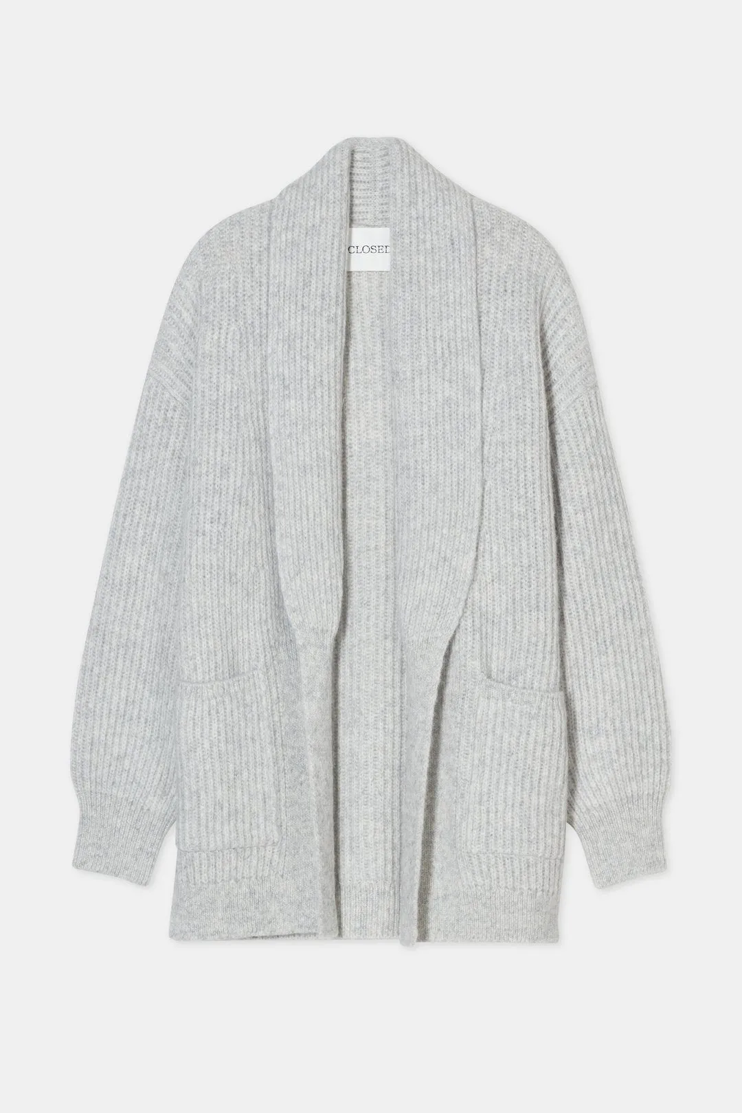 Long Cardigan - Light Grey Melange