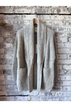 Long Cardigan - Light Grey Melange