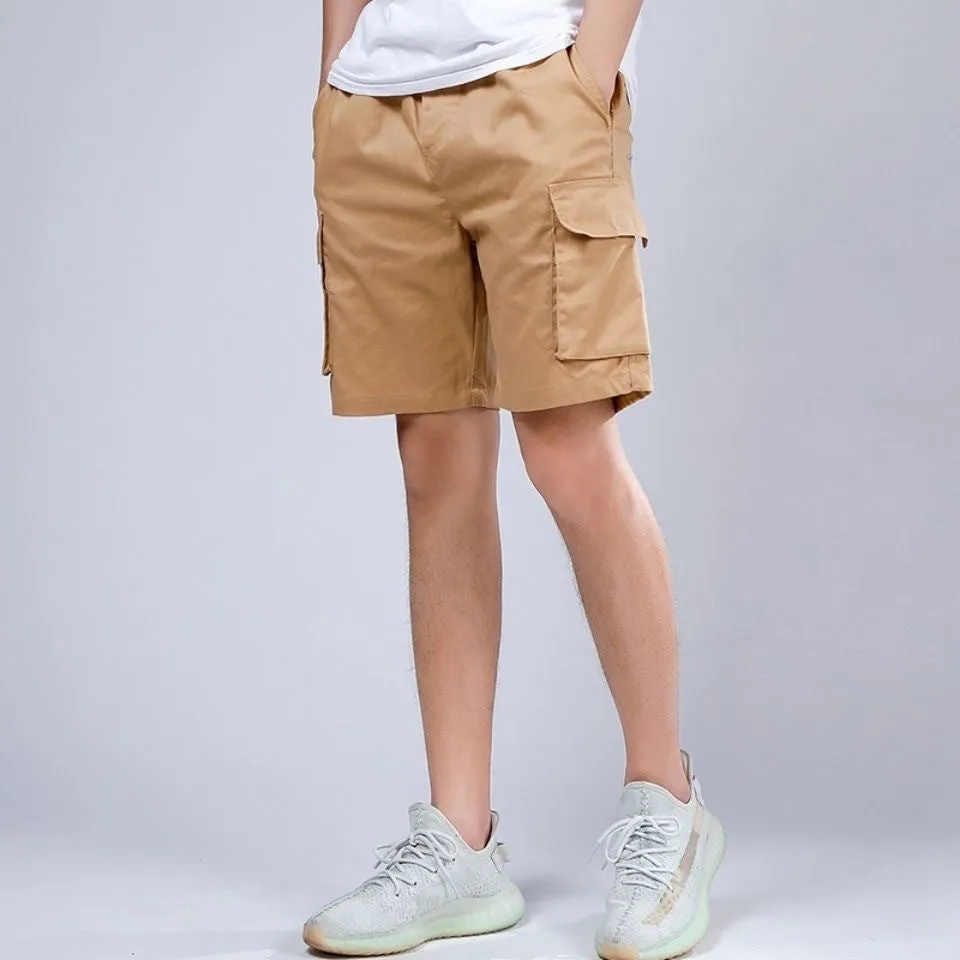 Mens Cargo Shorts  100% Cotton  Loose Fit  Knee Length  Utility Pockets