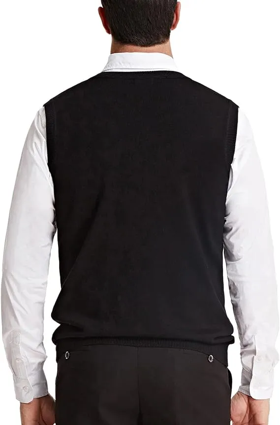 Men's Grey Soft V Neck Sweater Vest