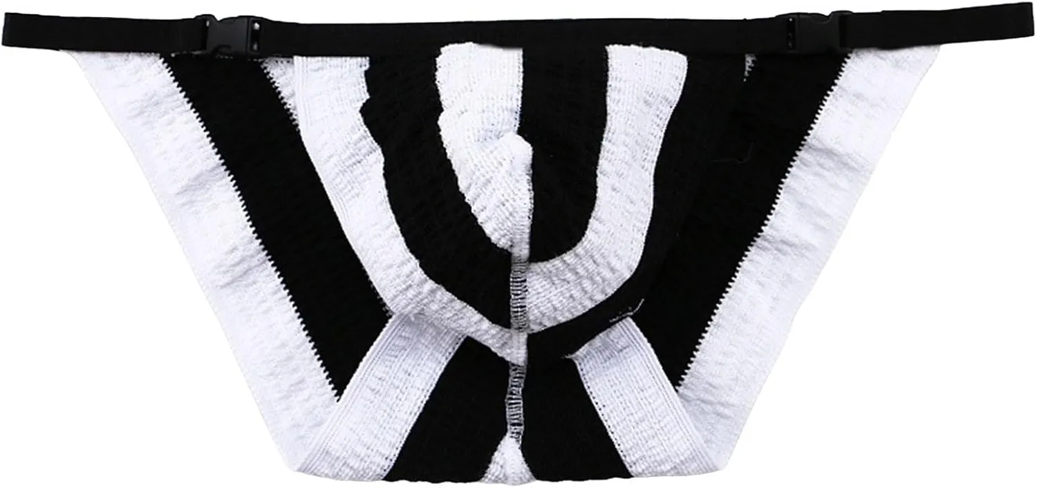 Men's Underwear Thongs and G-Strings Gay Jockstraps G Strings 3-D Bulge Open Hole Costume Exposed Low-Waist Briefs