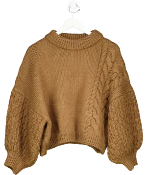 Mr Mittens Brown Wool Knit Jumper UK M/L