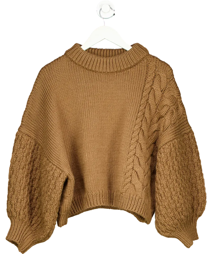 Mr Mittens Brown Wool Knit Jumper UK M/L