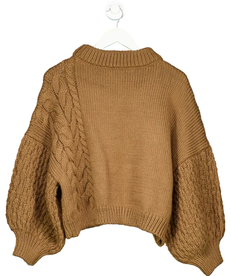 Mr Mittens Brown Wool Knit Jumper UK M/L