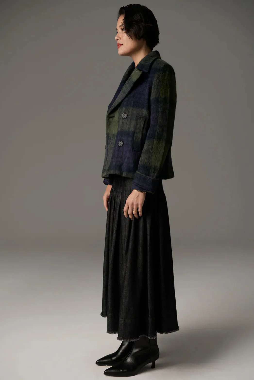 Nashia Pea Coat / Khaki-Ink