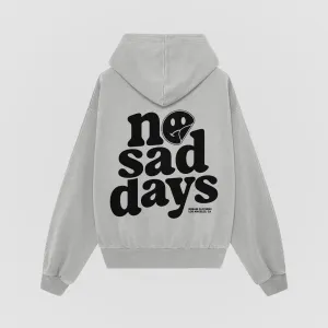 No Sad Days Oversized Hoodie (Pavement Grey)