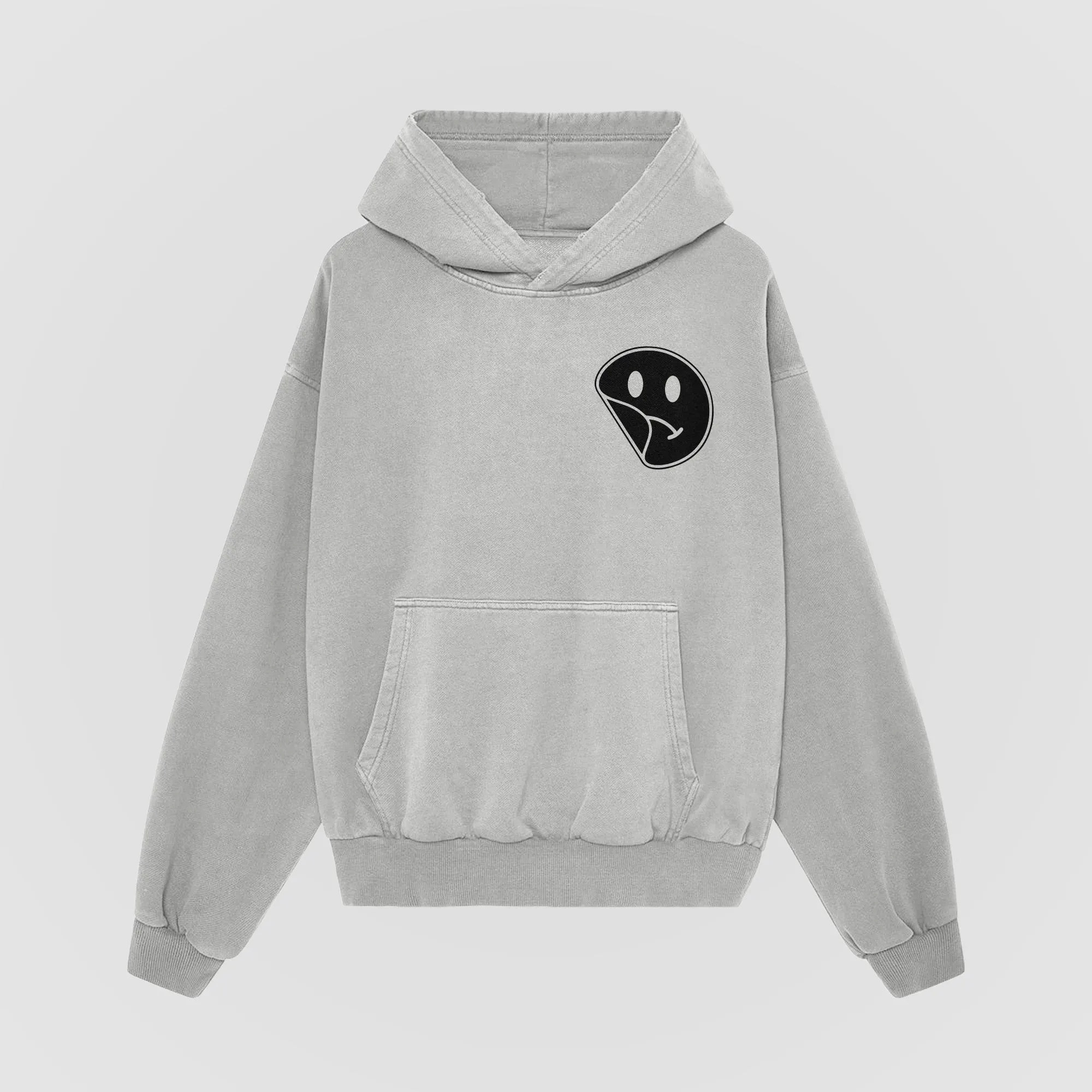 No Sad Days Oversized Hoodie (Pavement Grey)