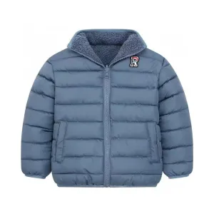 OCTM R Embroided Warm Fur Double Sided Cadet Blue Jacket 11763