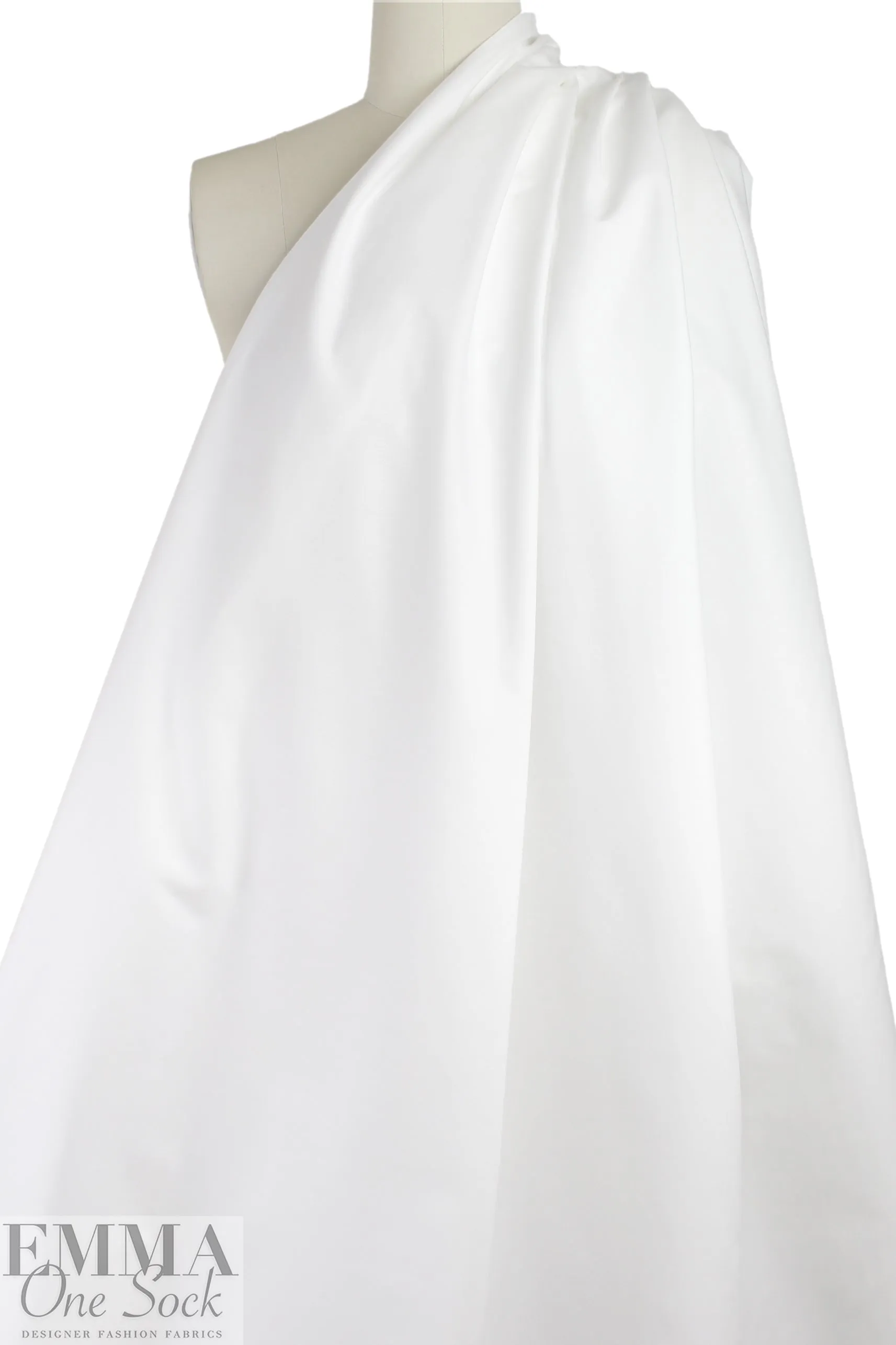 oxford cloth cotton shirting - white/white