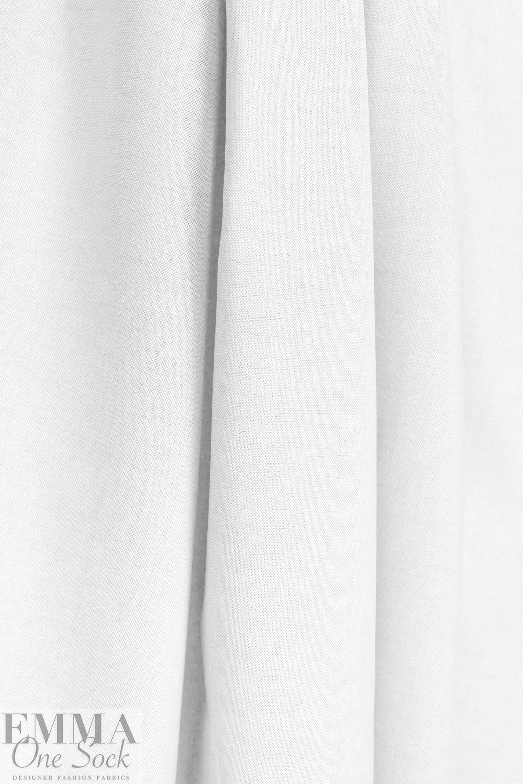 oxford cloth cotton shirting - white/white