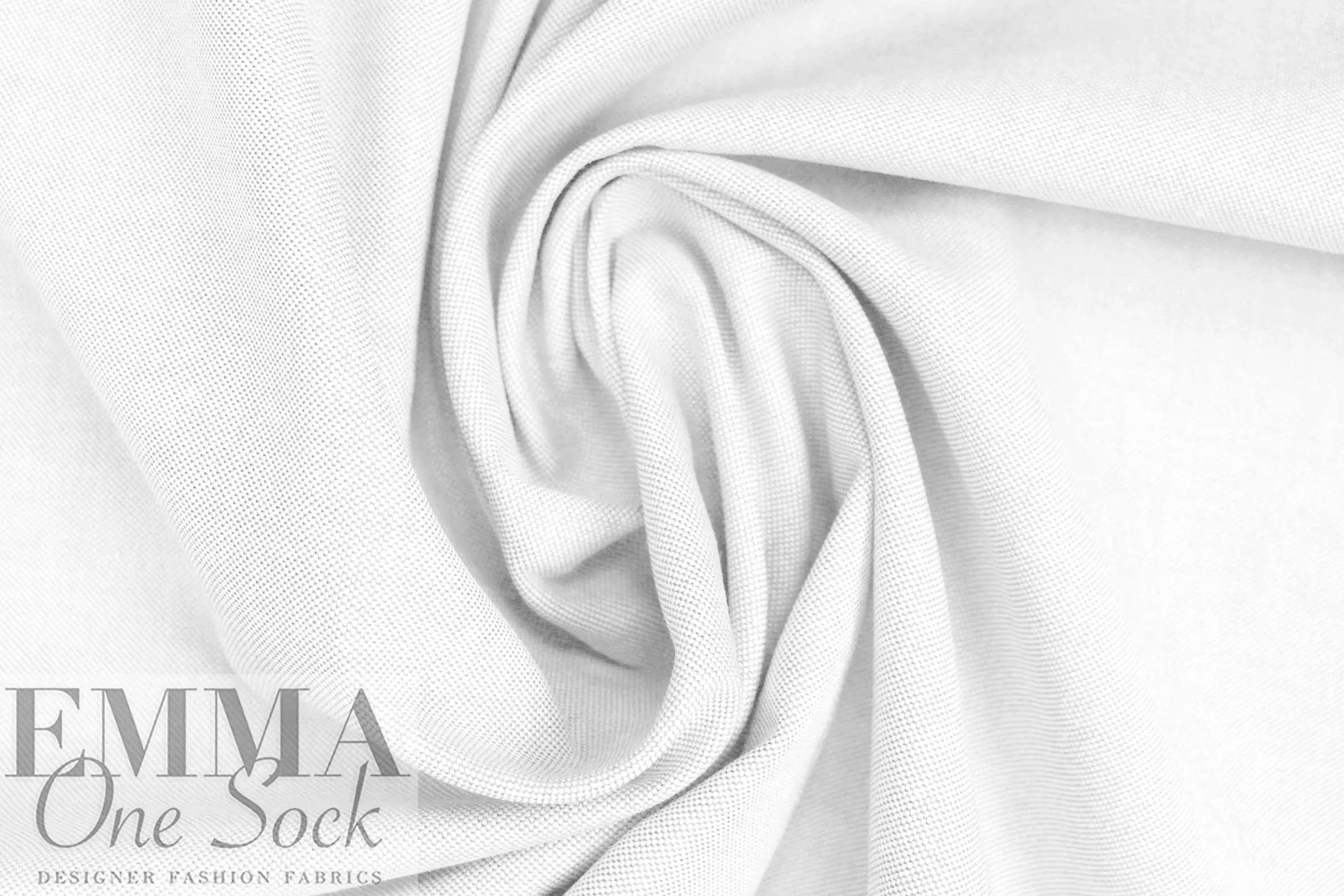 oxford cloth cotton shirting - white/white