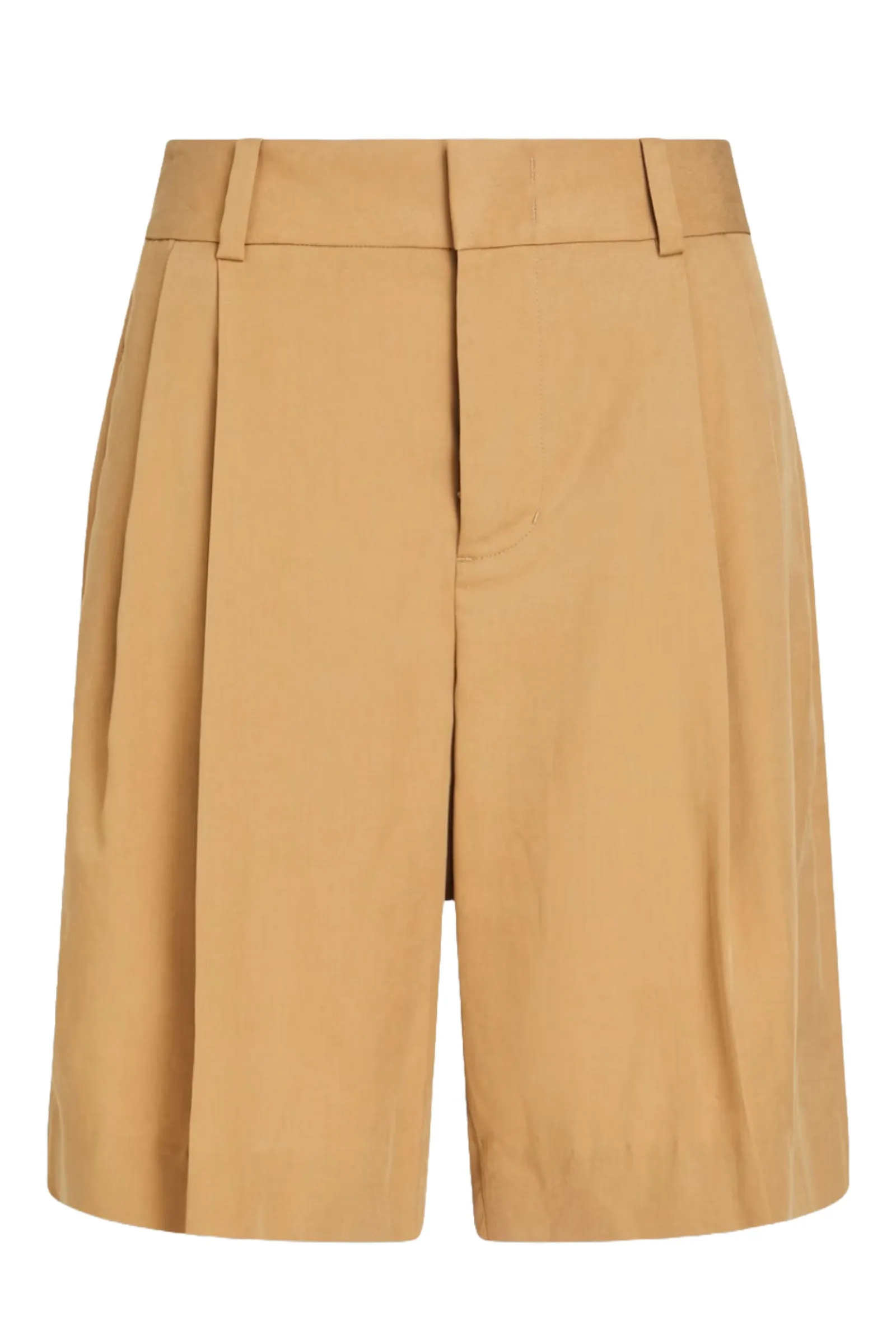 Pleated TENCEL™-Blend Twill Shorts