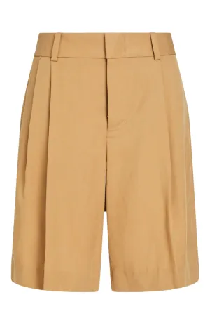 Pleated TENCEL™-Blend Twill Shorts