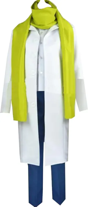 Poetic Walk Anime Costume Mens Suit Cosplay Clear Cloak Suit Scarf Halloween Outfit