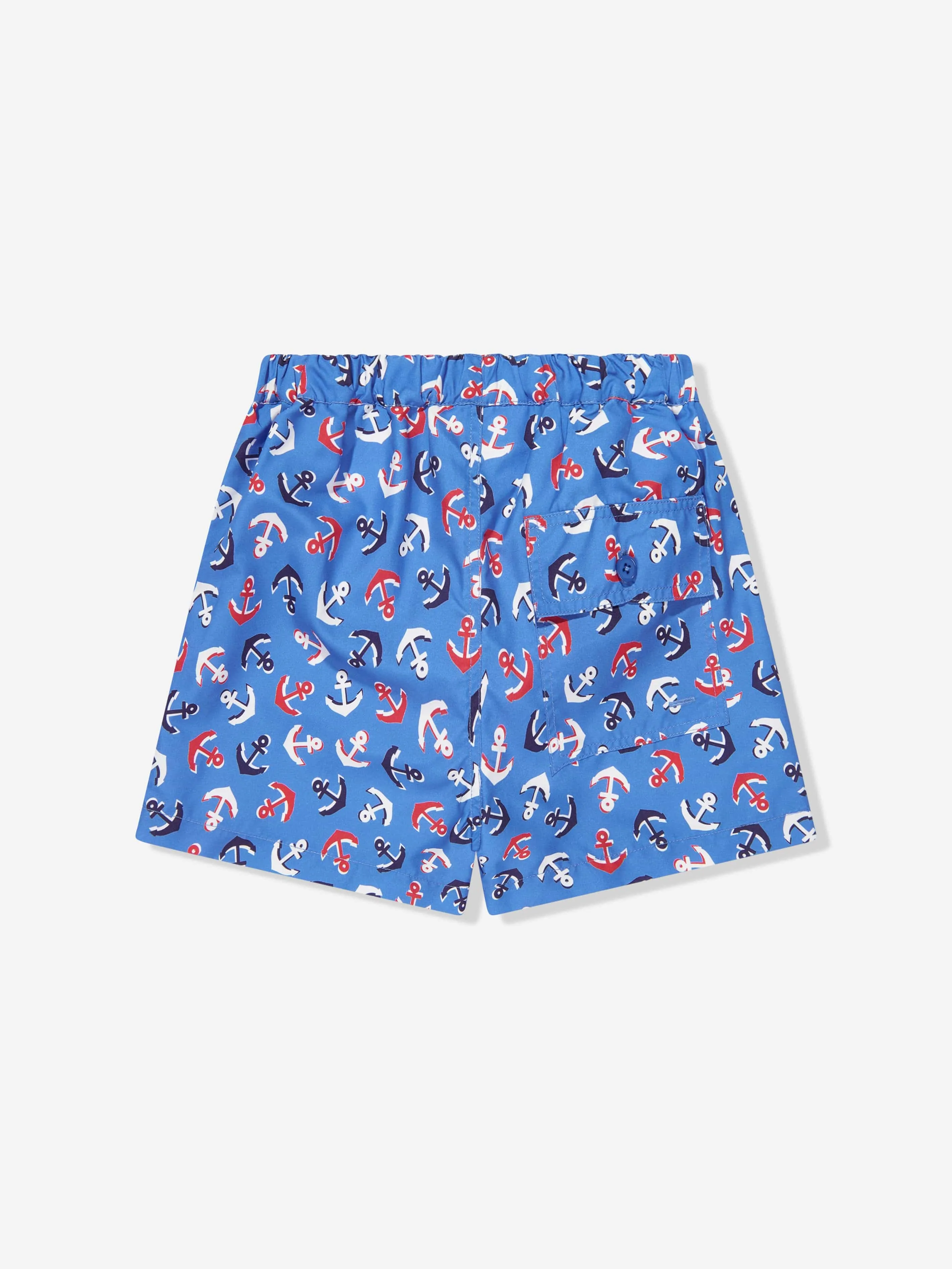 Rachel Riley Boys Anchor Swim Shorts in Blue