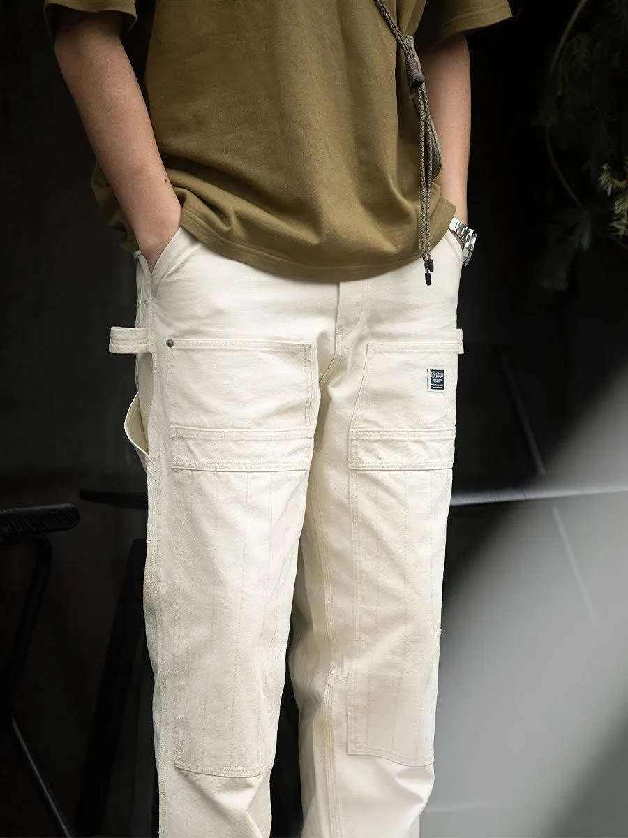 Retro White Lumberjack Pants