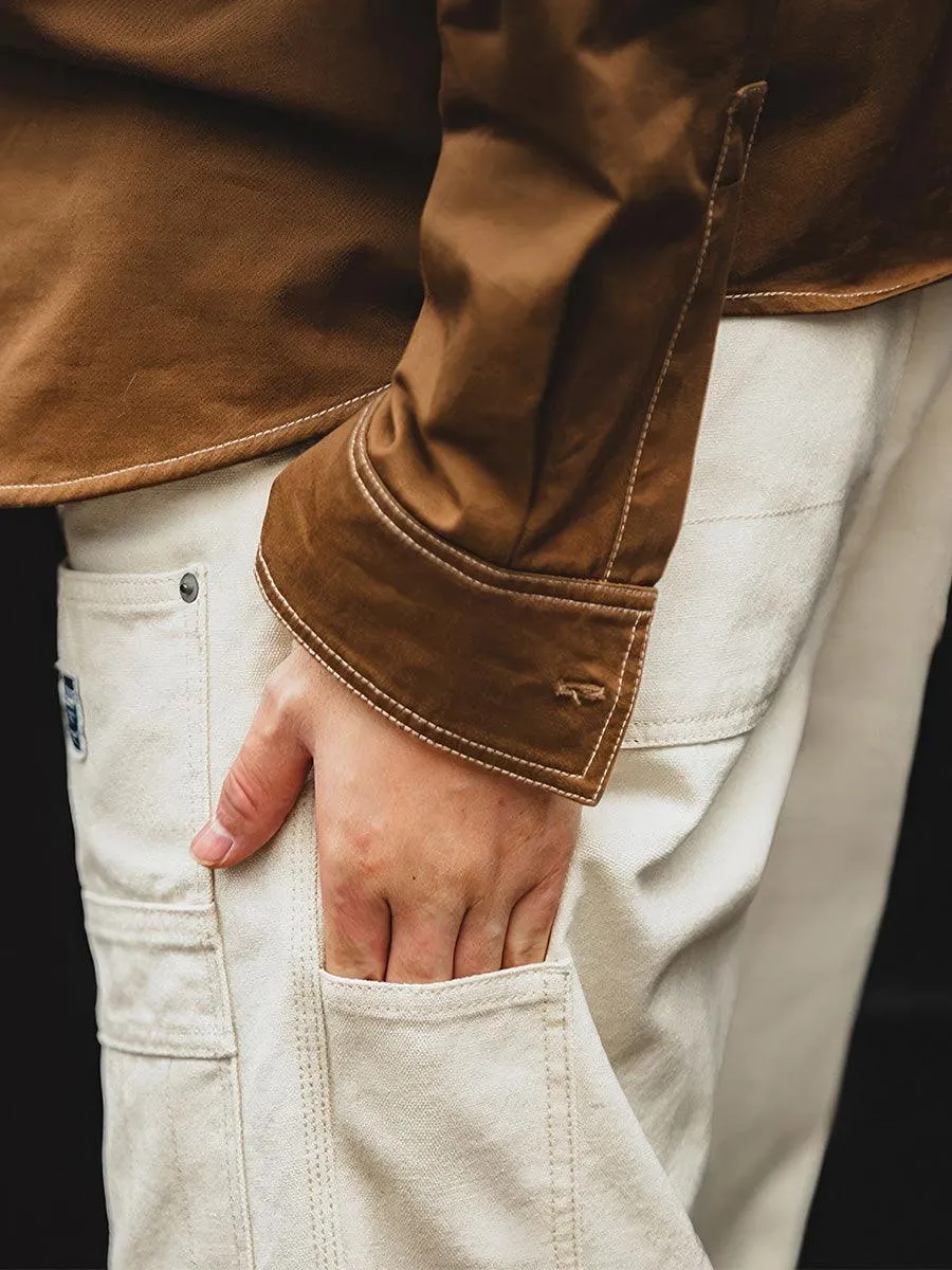 Retro White Lumberjack Pants
