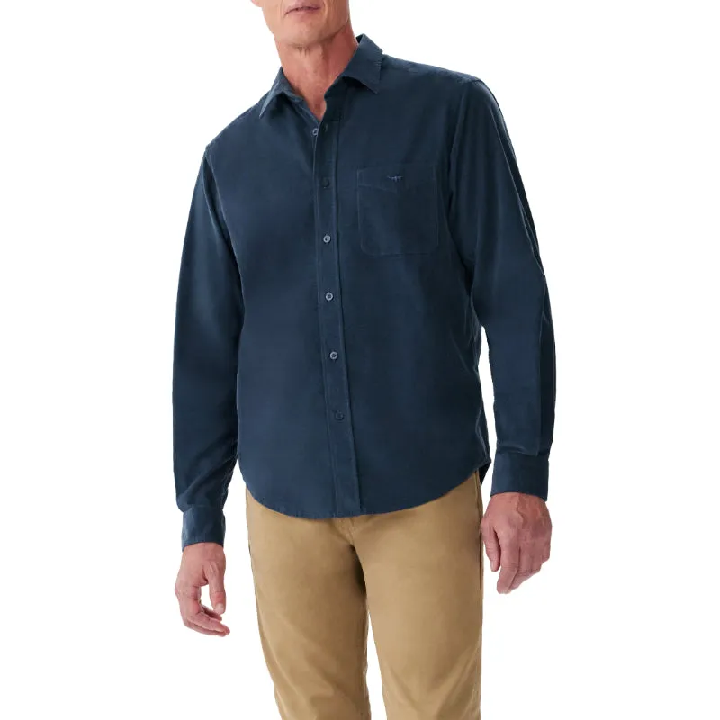 R.M.Williams Classic Mens Shirt - Blue Corduroy