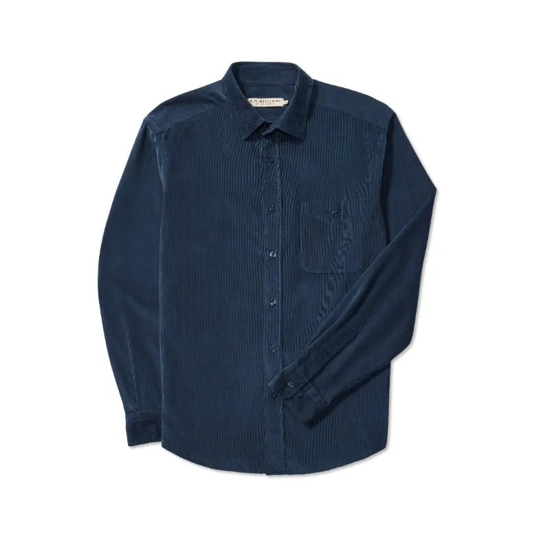 R.M.Williams Classic Mens Shirt - Blue Corduroy