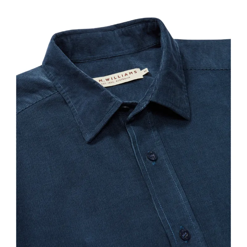 R.M.Williams Classic Mens Shirt - Blue Corduroy