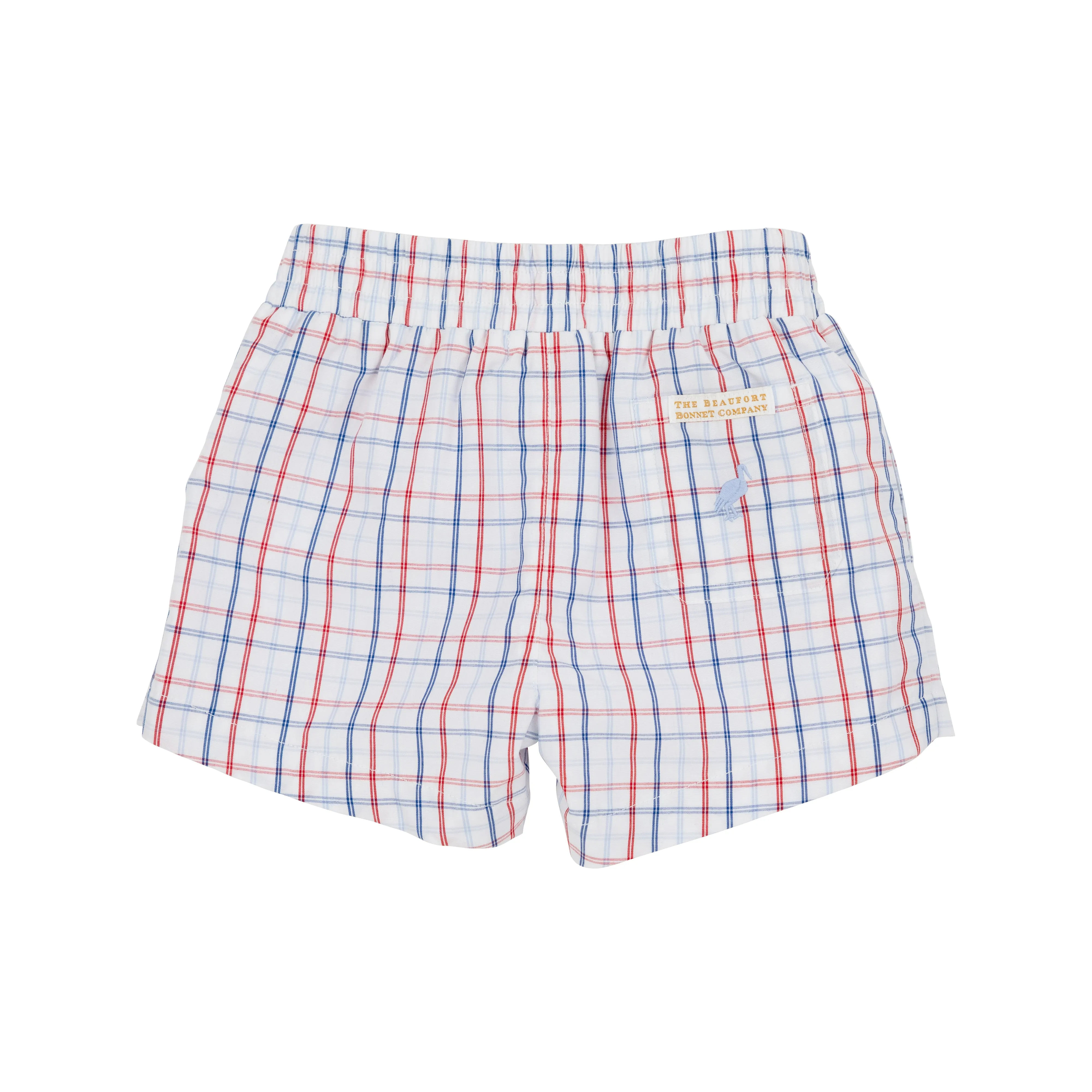 Sheffield Shorts - Whitehall Windowpane with Richmond Red Apple Applique
