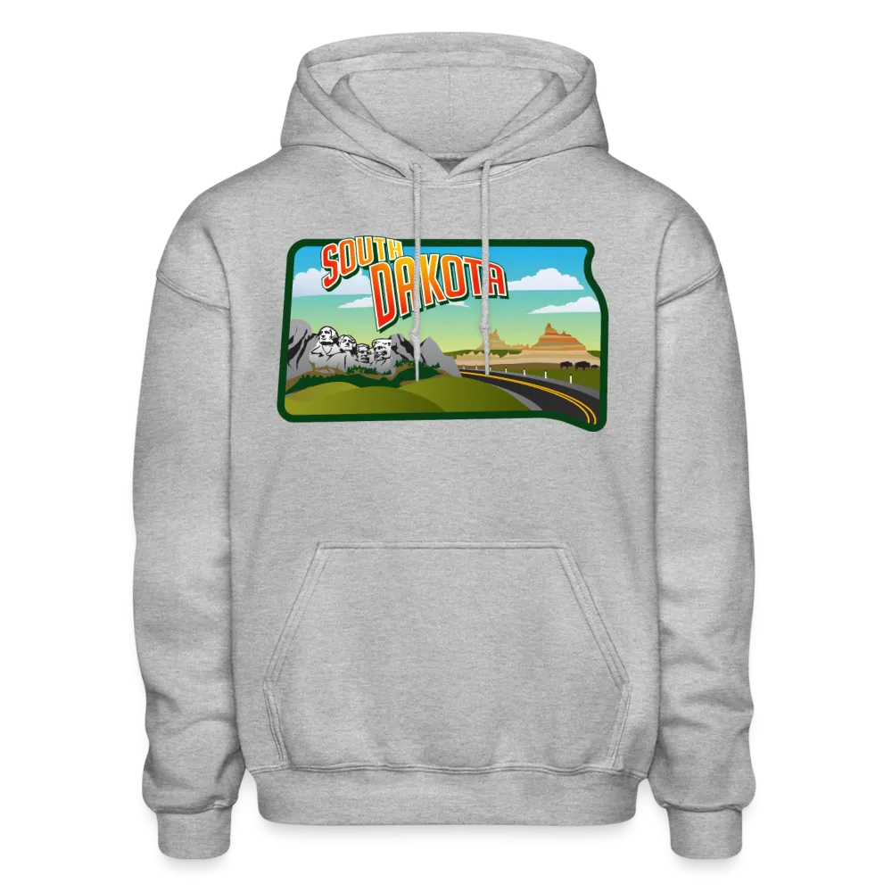 South Dakota Whimsical State Logo Heavy Blend Adult Hoodie