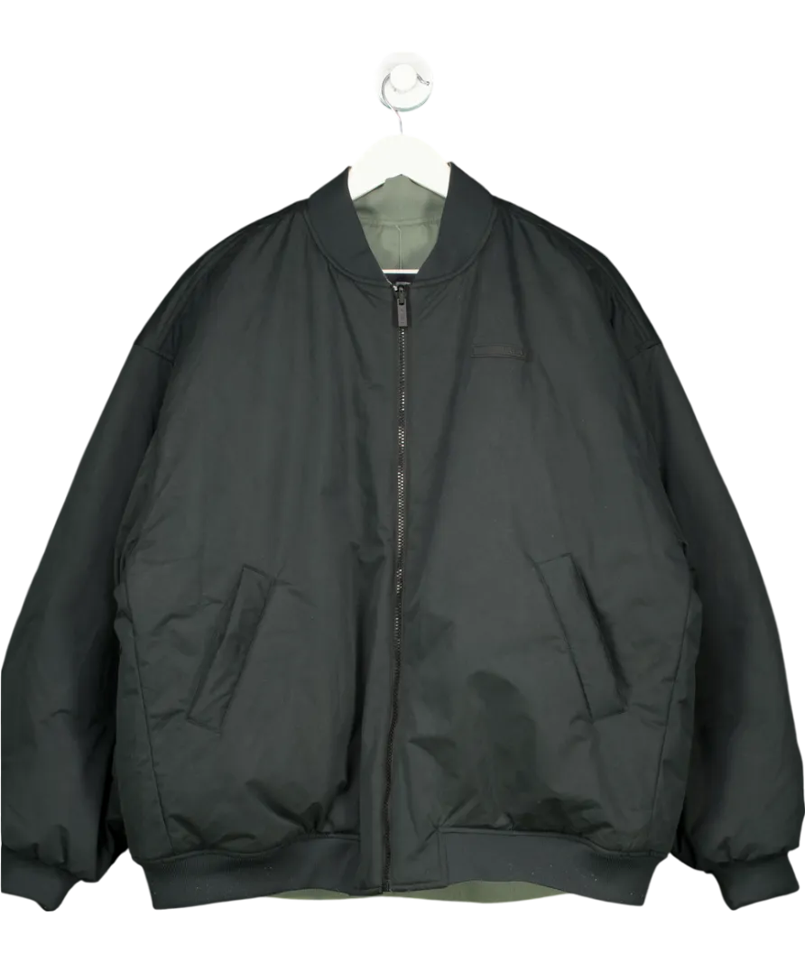 TALA Reversible Oversized Bomber Jacket - Black And Cool Olive UK XL