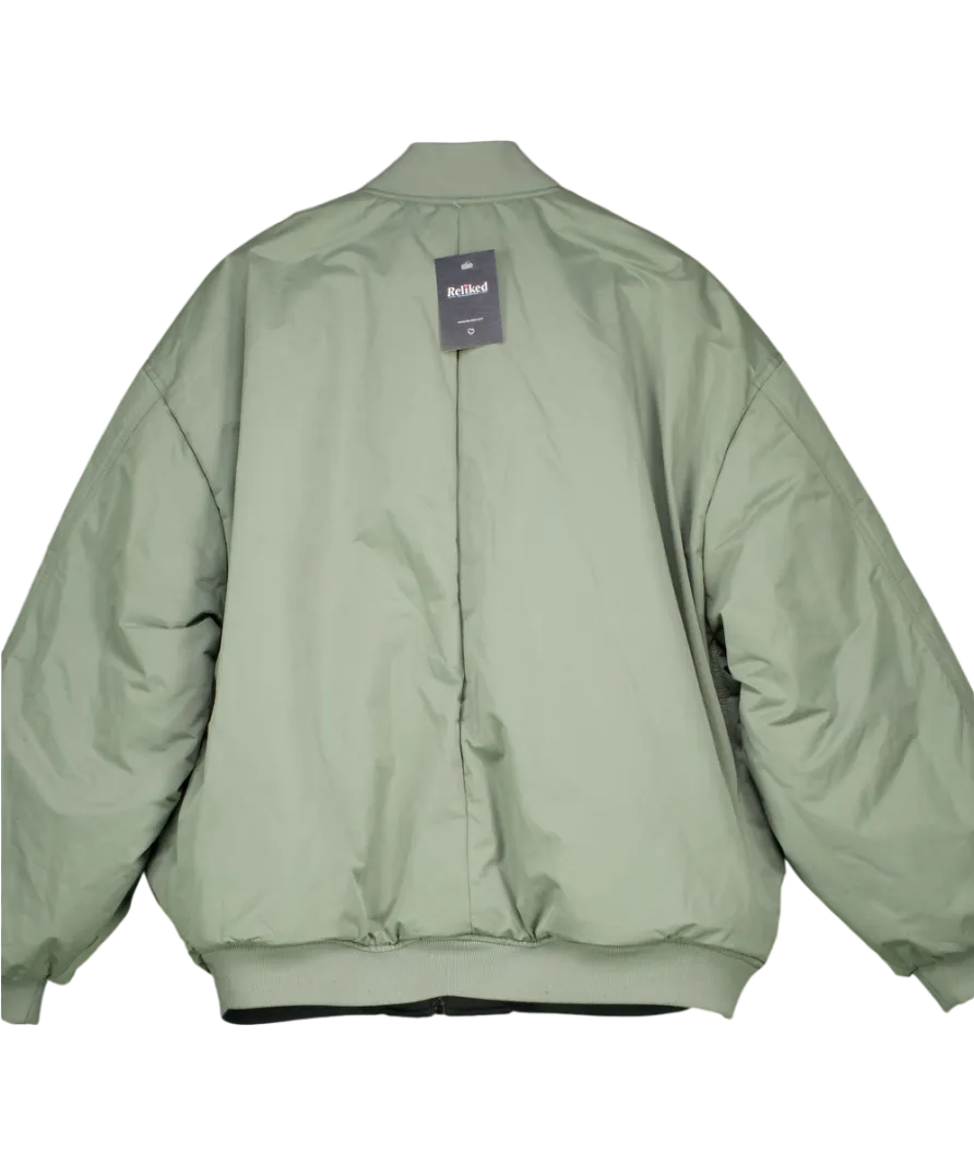TALA Reversible Oversized Bomber Jacket - Black And Cool Olive UK XL