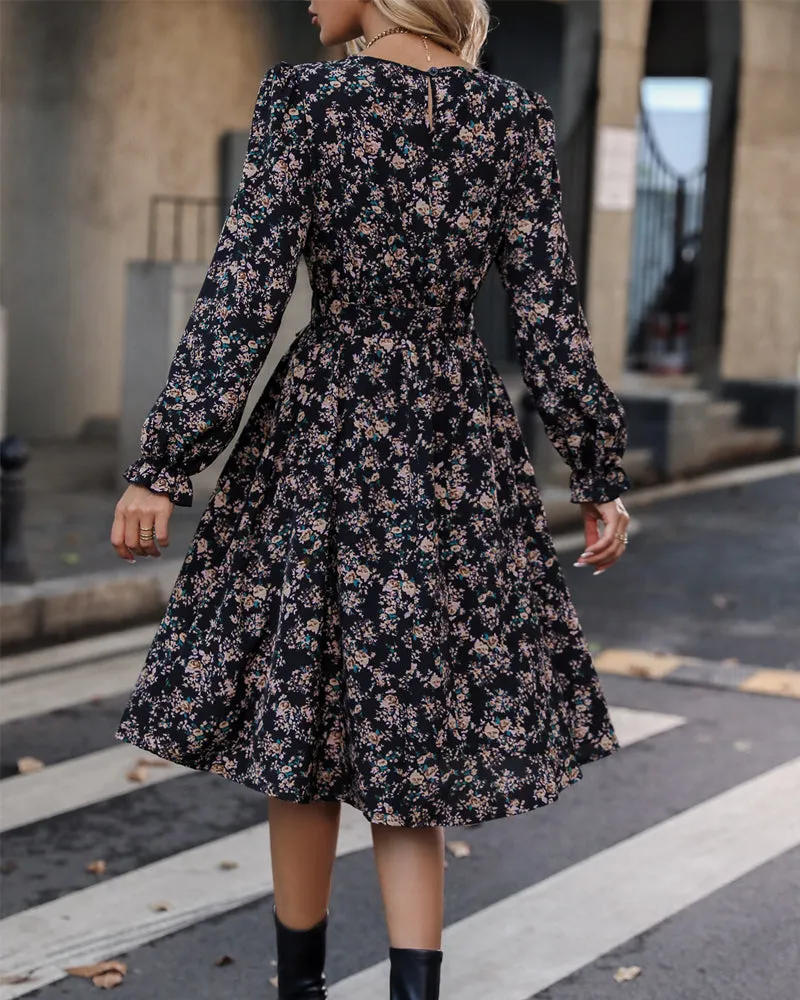 TastyHottie - Floral print elegant dress