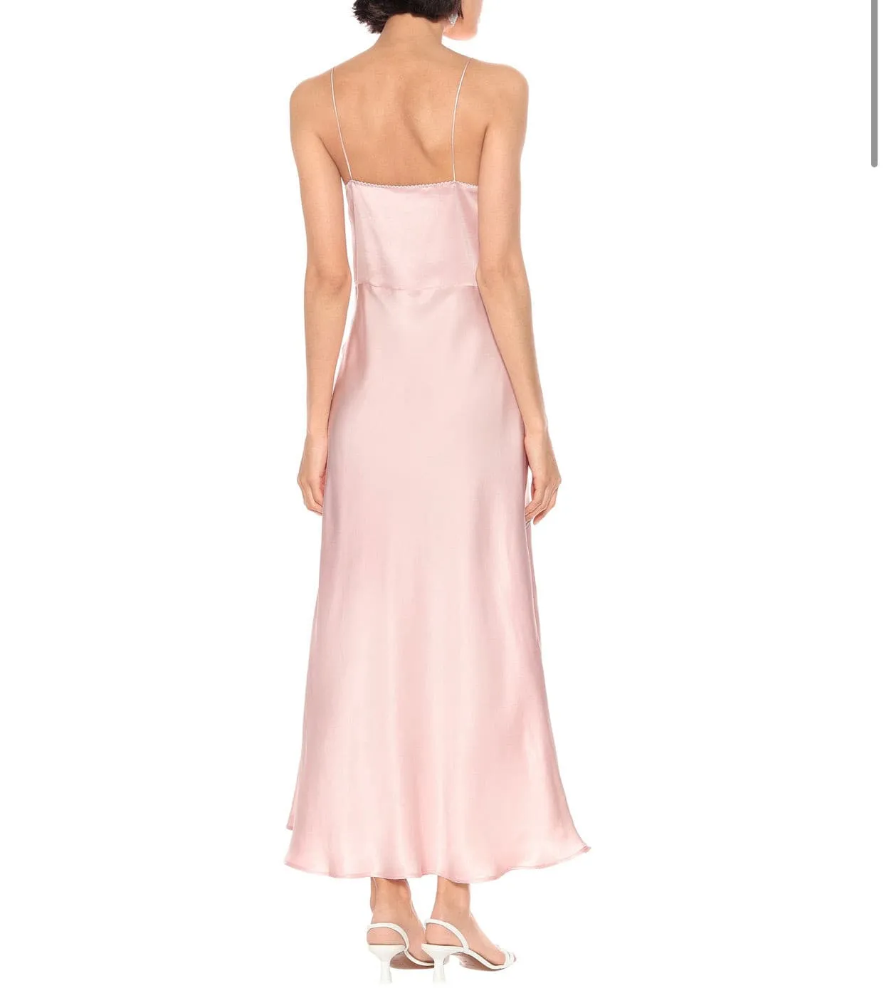 Tender silk-satin slip dress