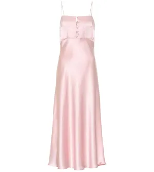 Tender silk-satin slip dress