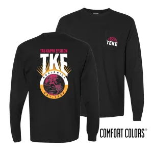 TKE Comfort Colors Retro Worldwide Long Sleeve Tee